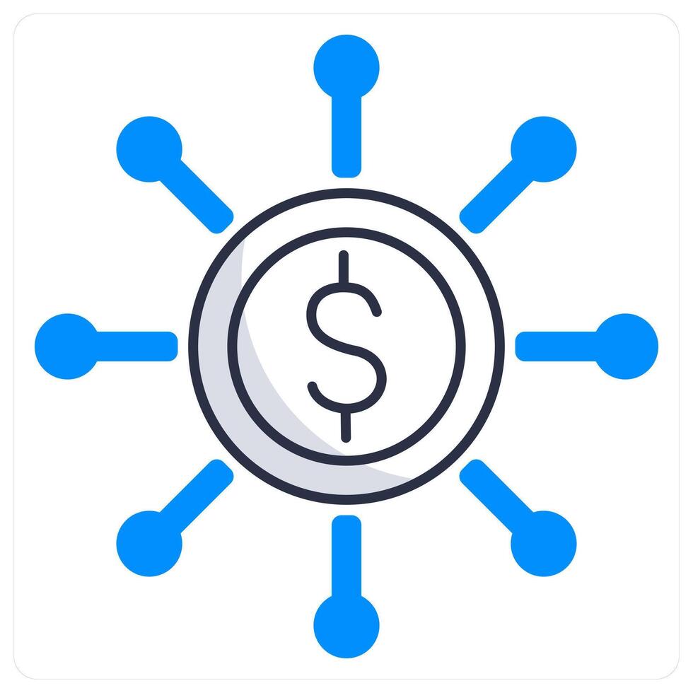 Crowdfunding and funding icon concept vector