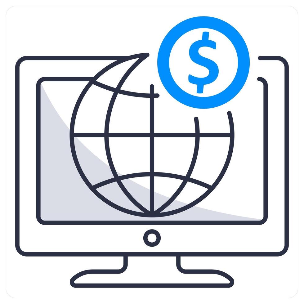 Online Business and digital icon concept vector