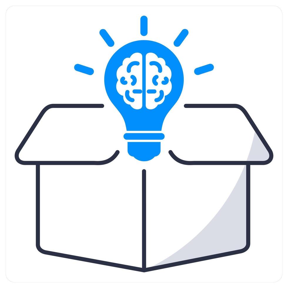 Out of Box and ideas icon concept vector