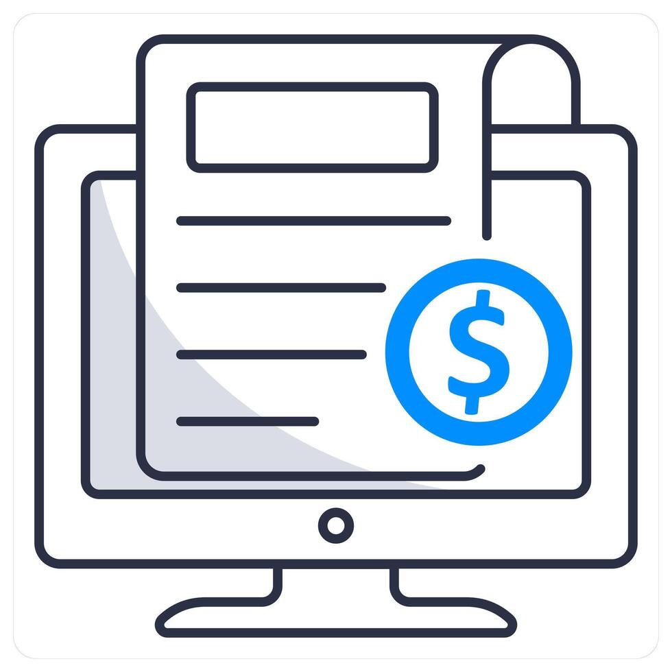 Crypto News and bitcoin icon concept vector