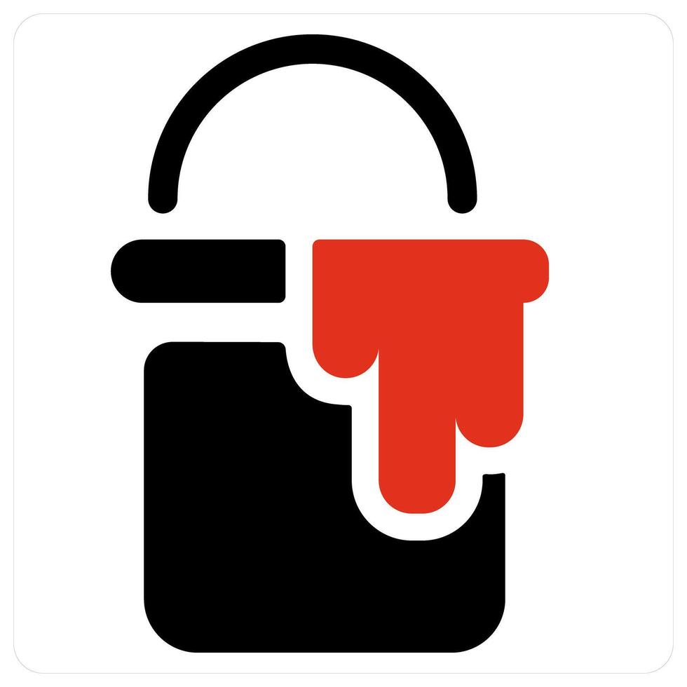 Paint Bucket and paint icon concept vector