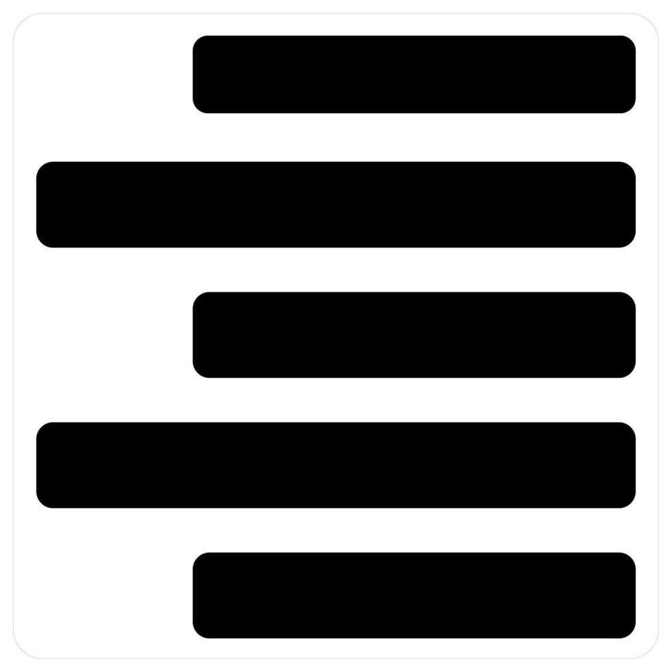 Right justified and Right icon concept vector
