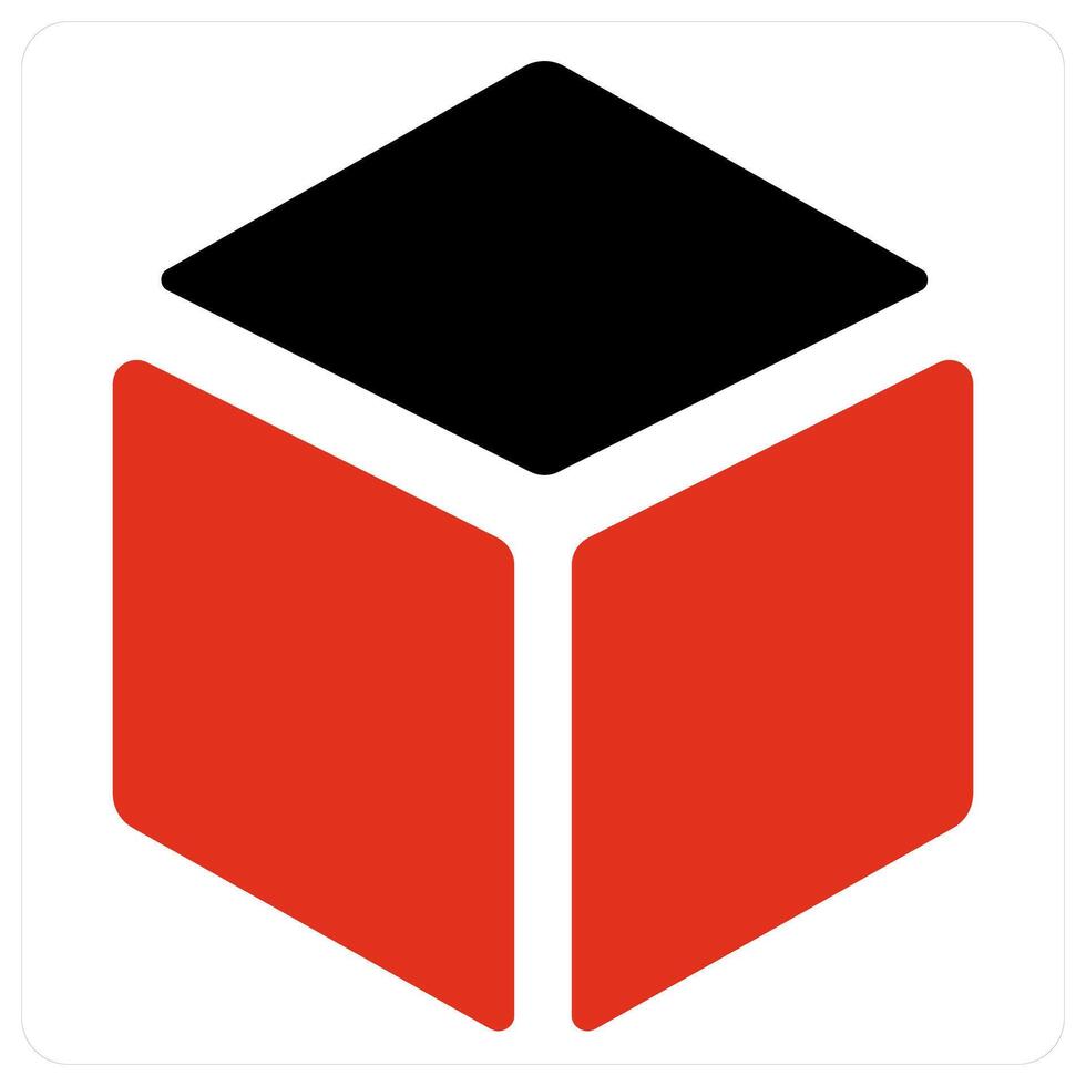 3d Box and Box icon concept vector