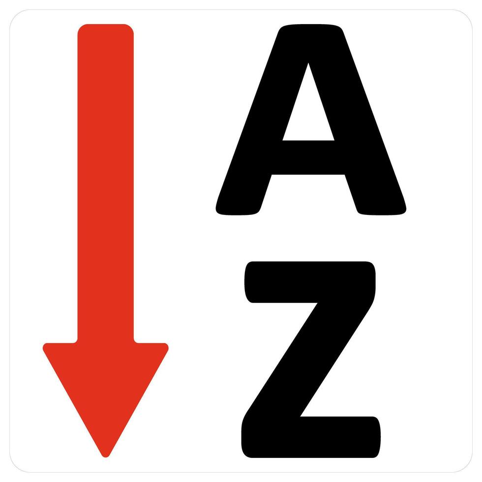 ascending sorting and order icon concept vector