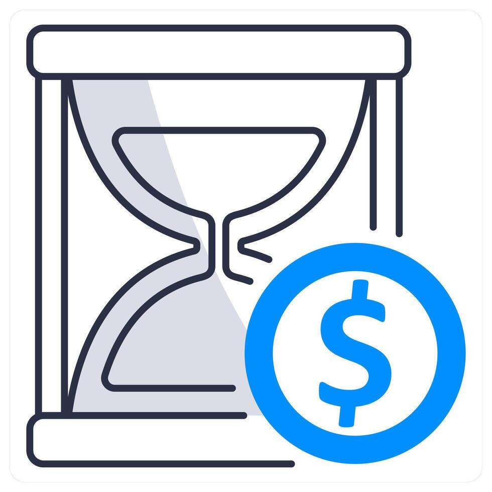 Time is Money and time icon concept vector