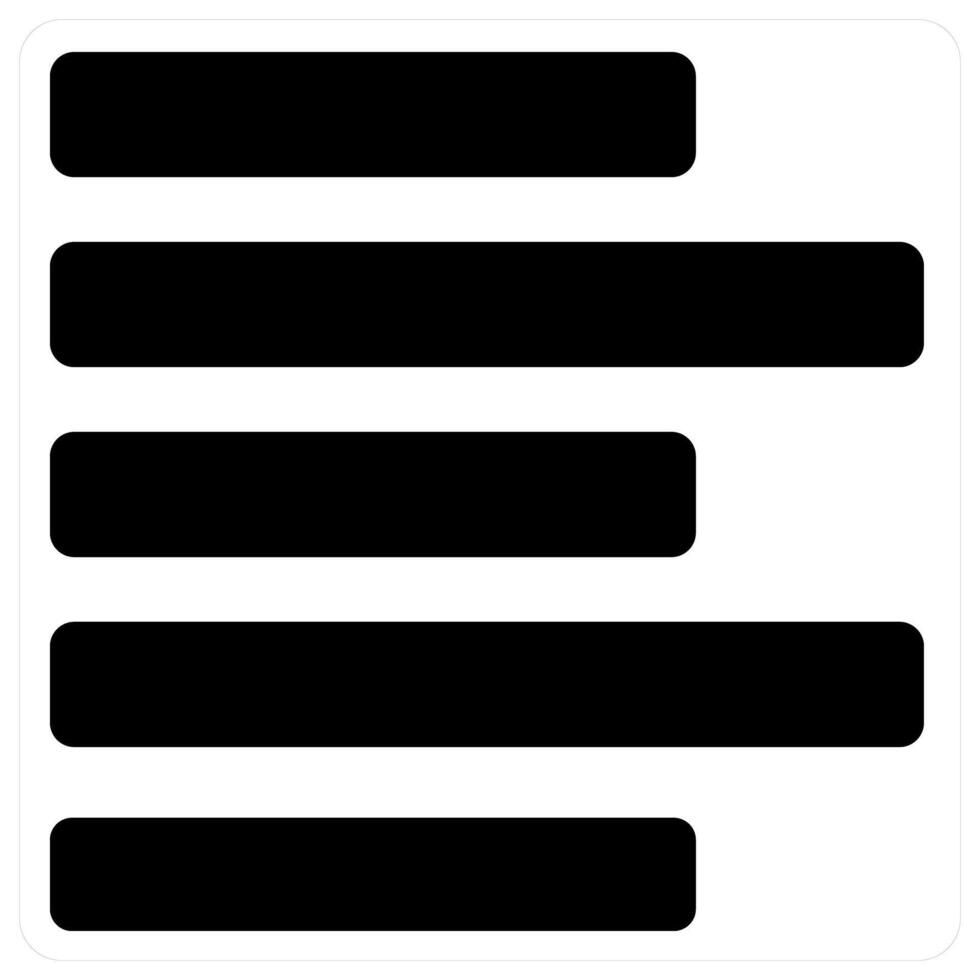 left align and Left icon concept vector