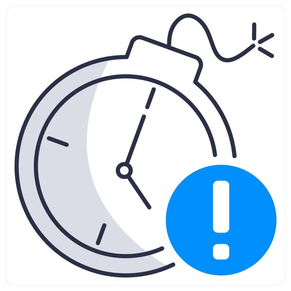 Deadline and time icon concept vector