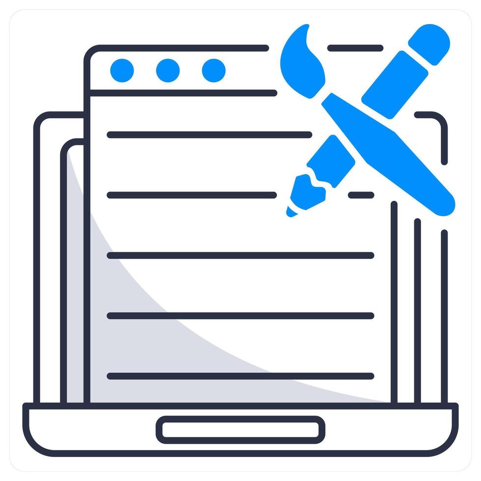 Web Design and layout icon concept vector