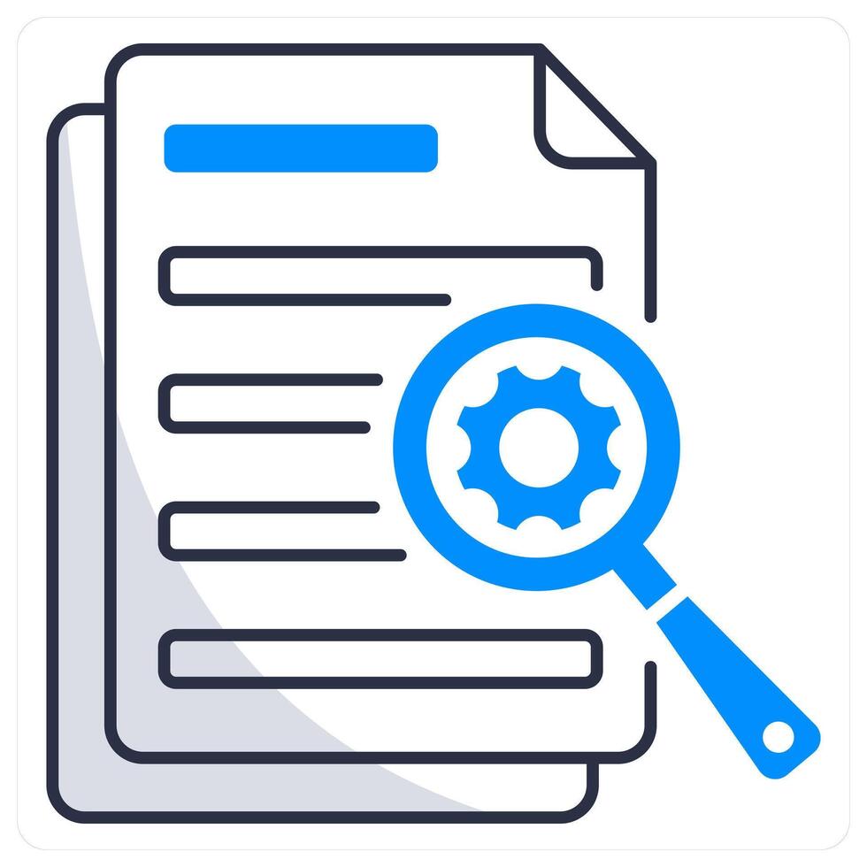 Data and search icon concept vector