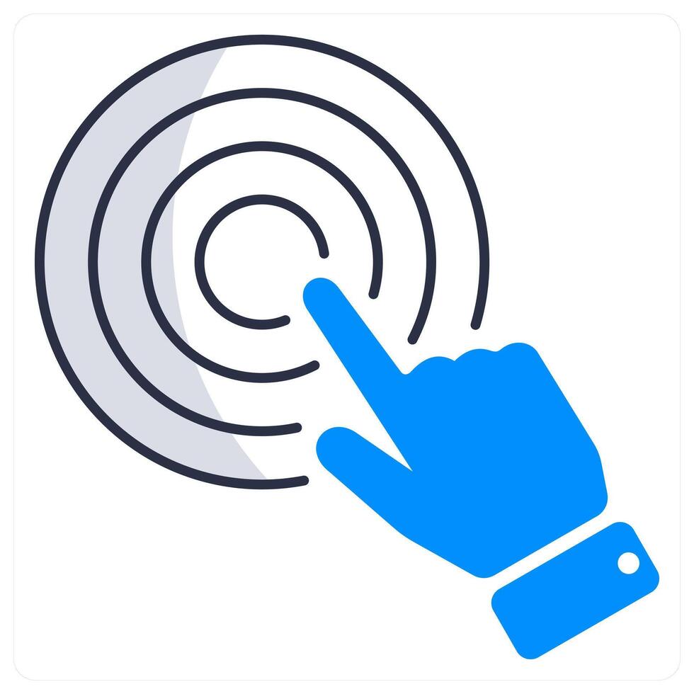 Interactive and touch icon concept vector