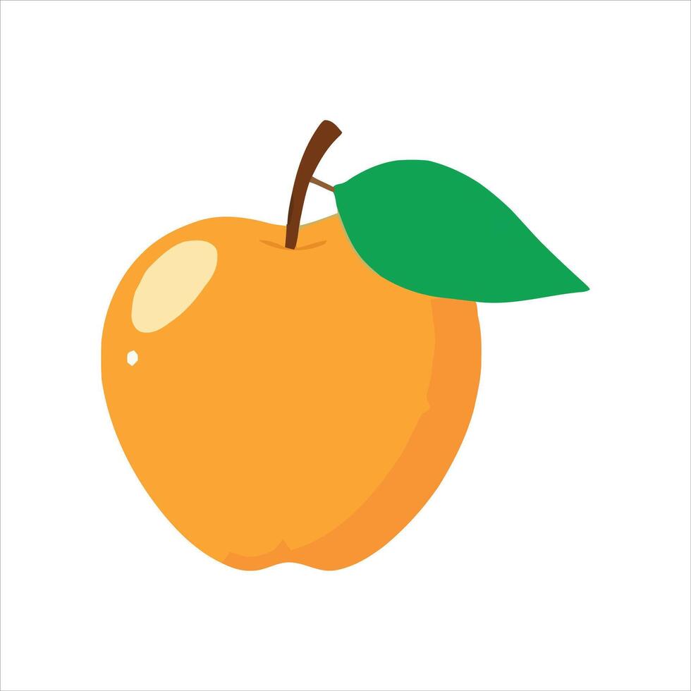Isolated yellow apple cartoon vector