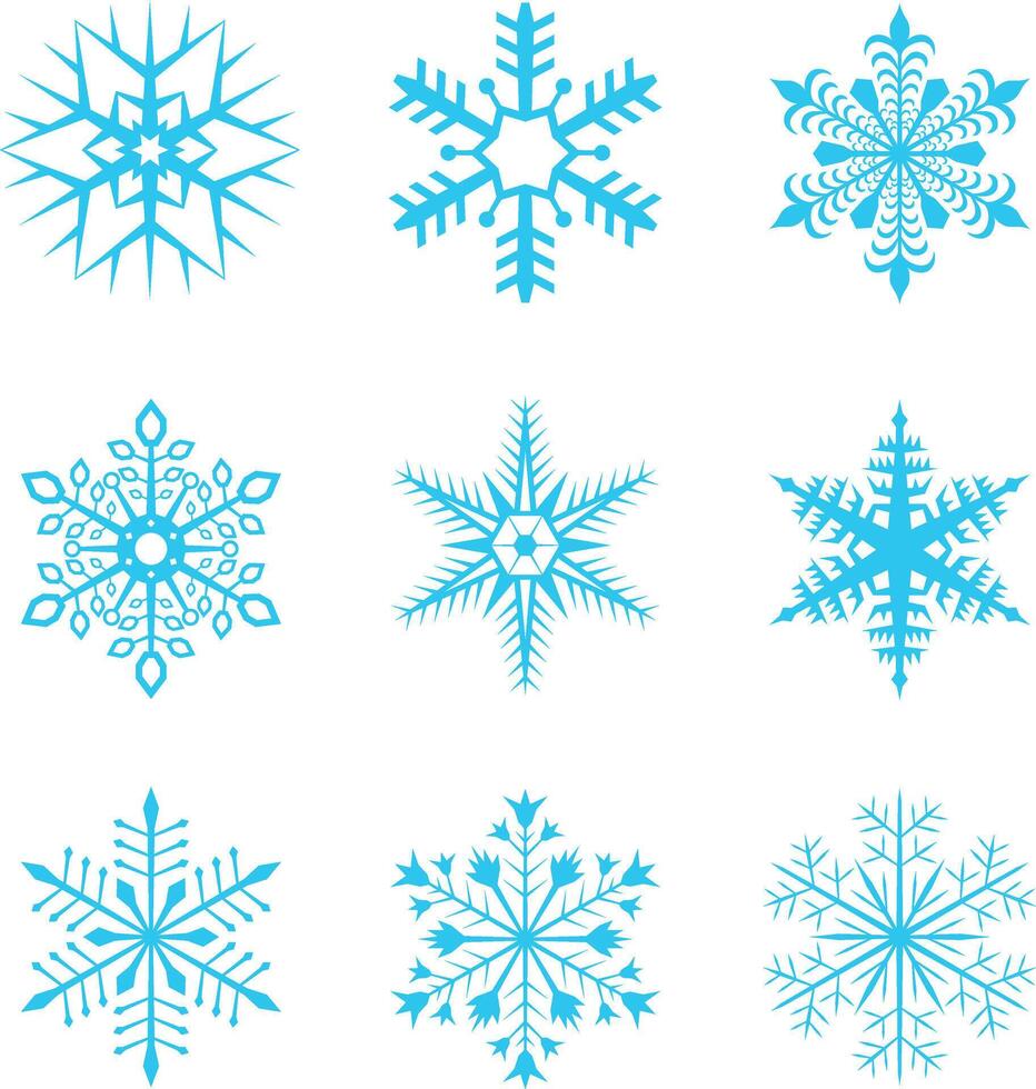Snowflakes Design Set vector