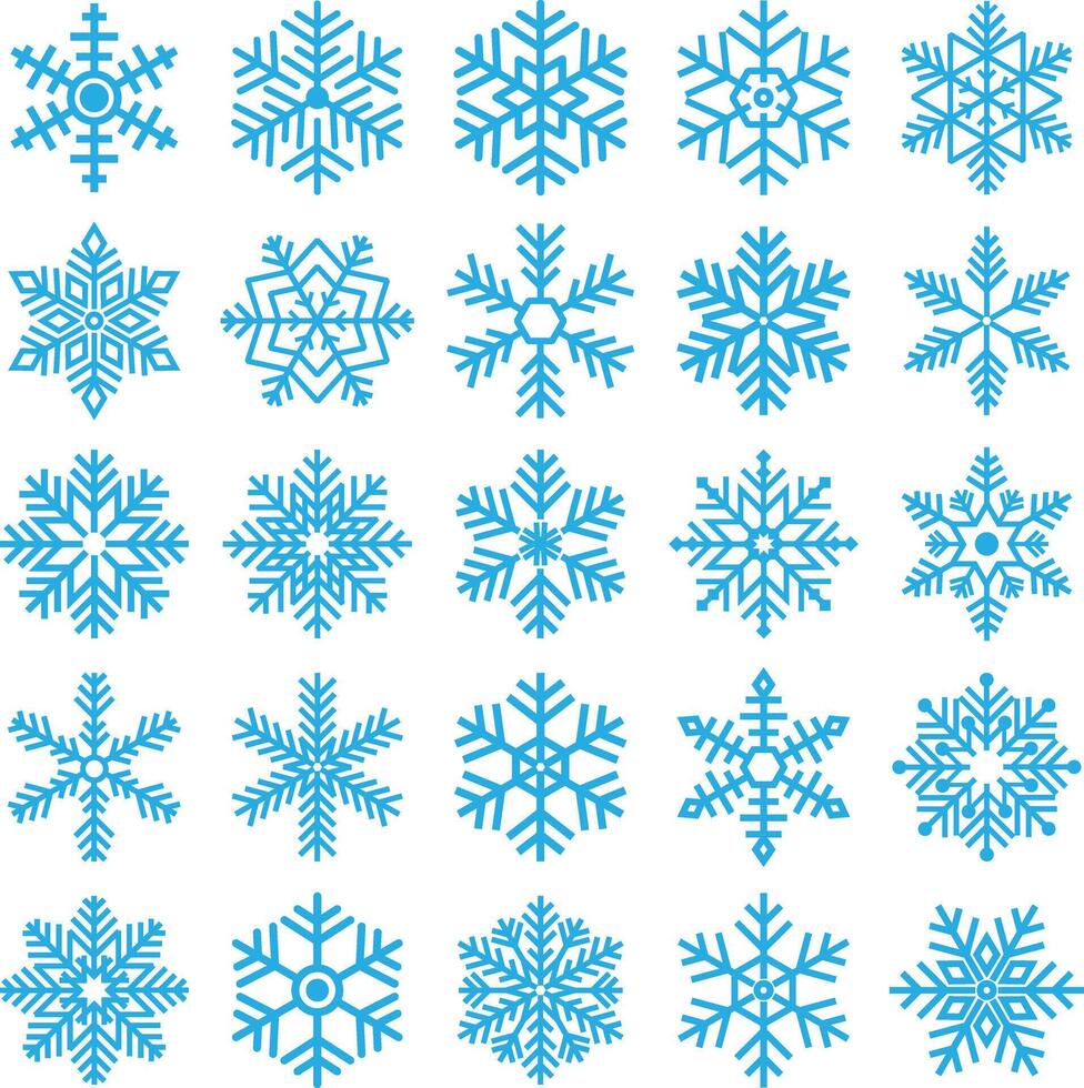 Snowflakes icon set vector