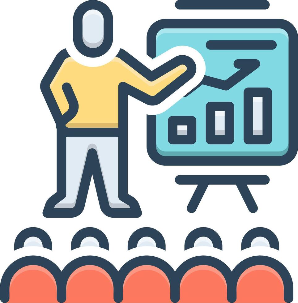Color icon for presentation vector