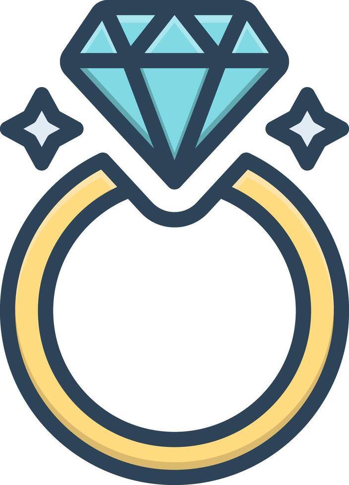 Color icon for luxury vector