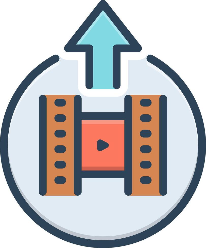 Color icon for upload vector