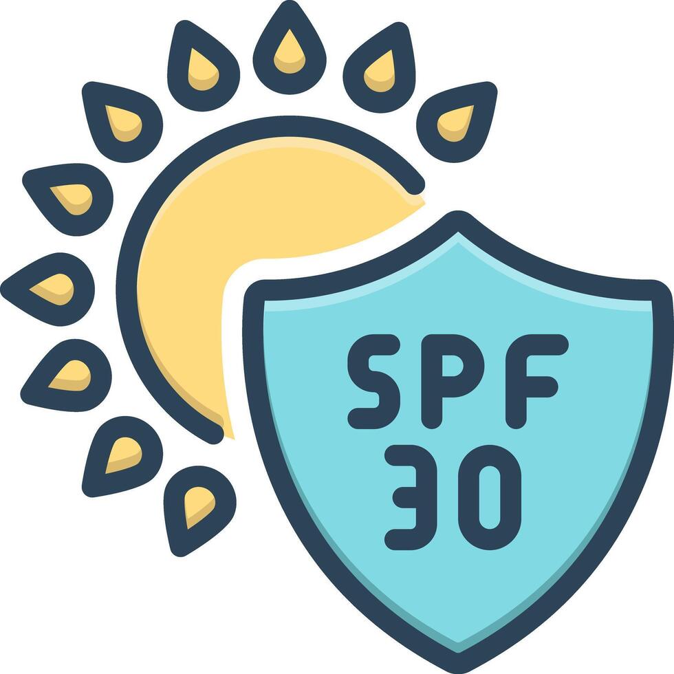 Color icon for spf 30 vector