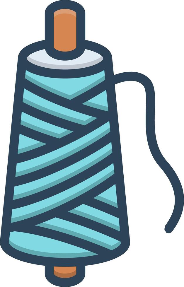 Color icon for sewing thread spool vector