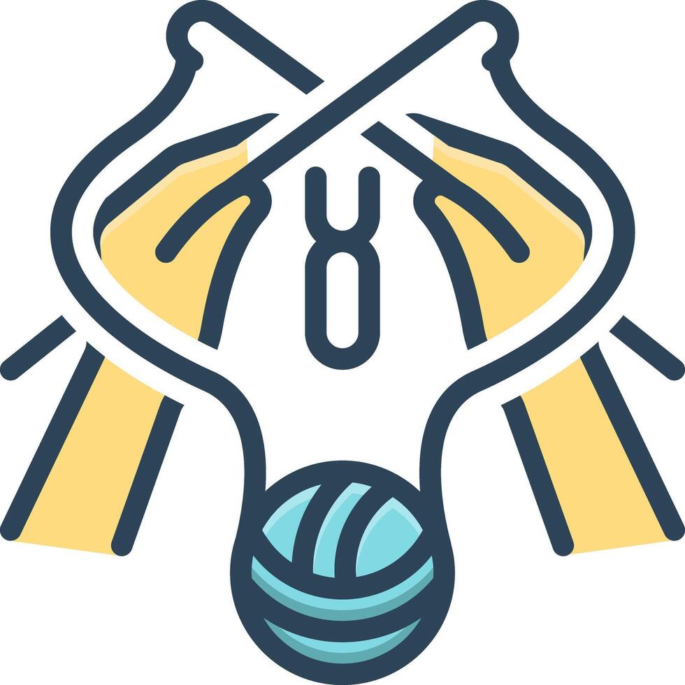 Color icon for crocheting vector