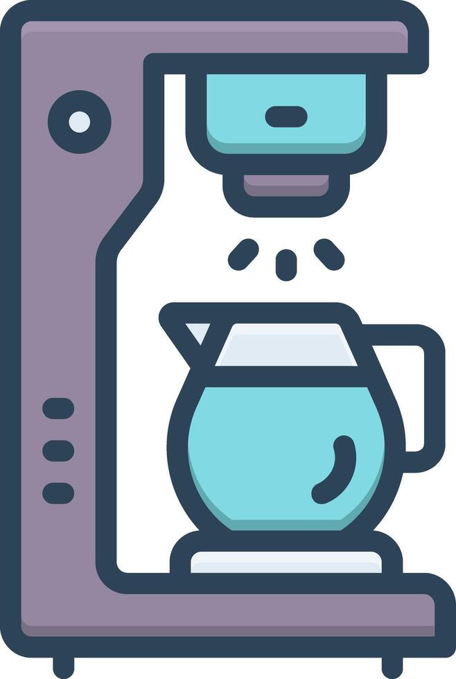 Color icon for coffee machine vector