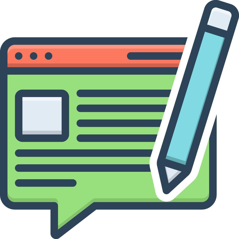 Color icon for blog vector