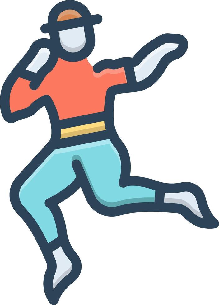 Color icon for dancing vector