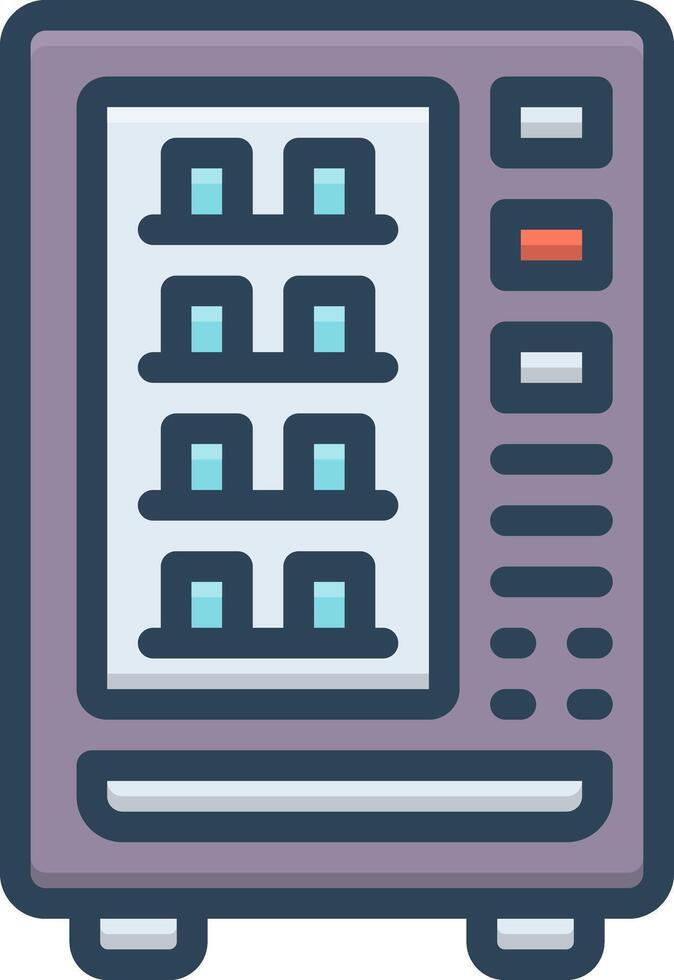 Color icon for vending machine vector