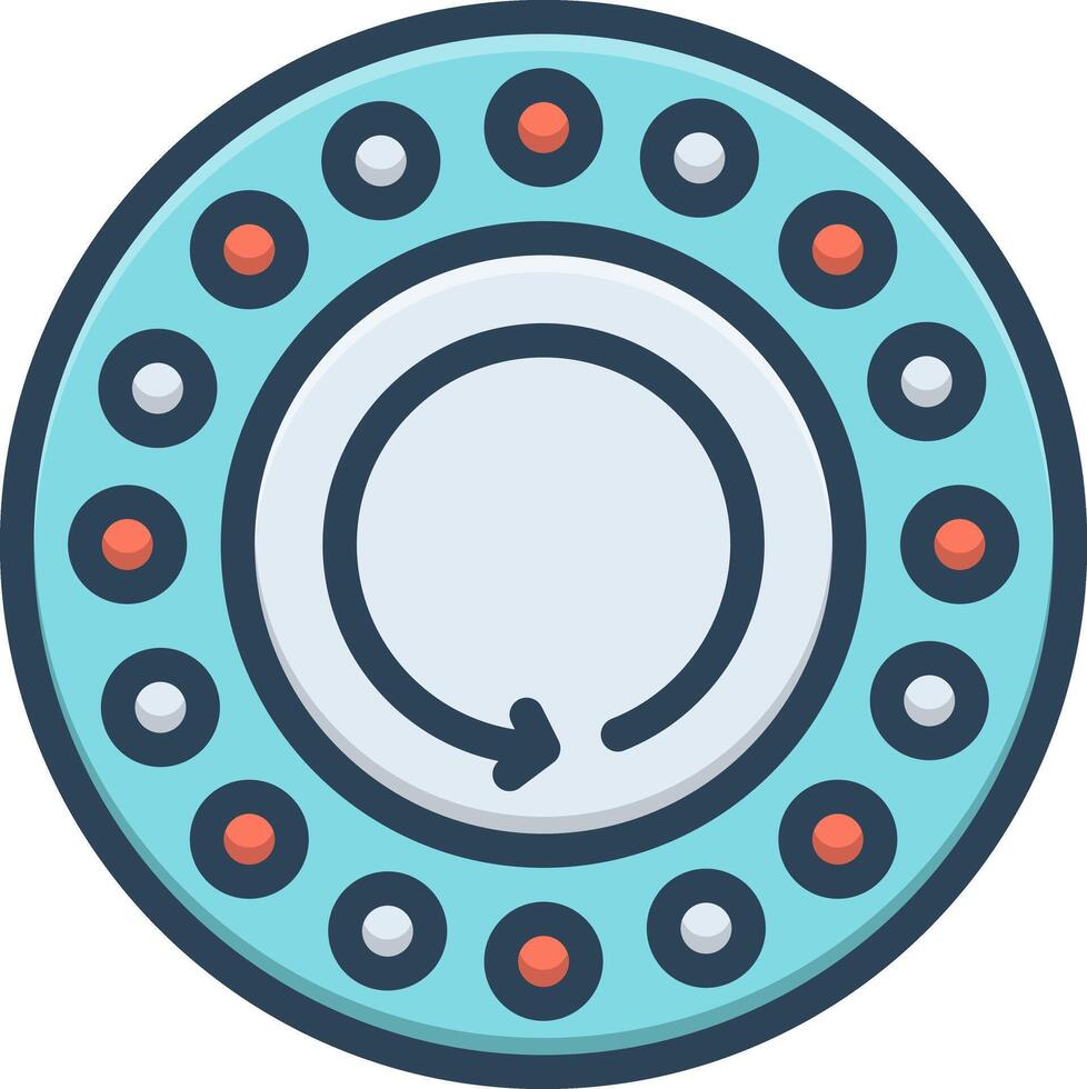 Color icon for rotary vector