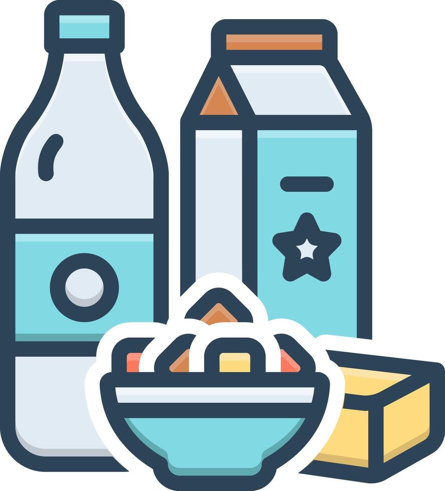 Color icon for milk product vector