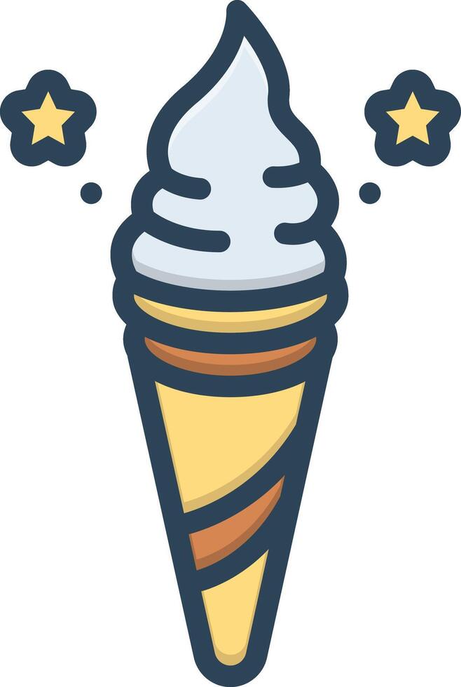 Color icon for ice cream vector