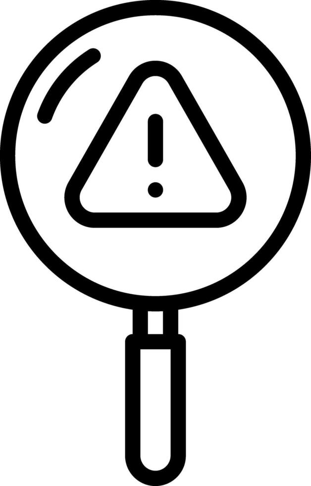 Black line icon for warning vector