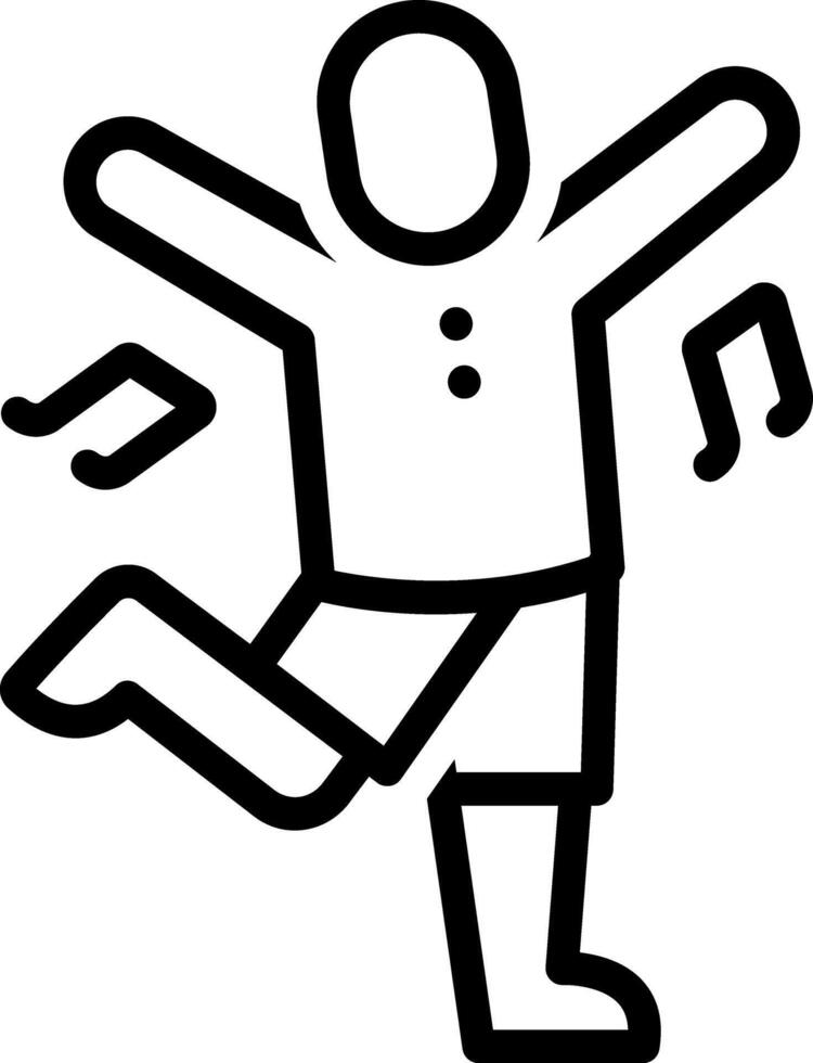Black line icon for happy vector