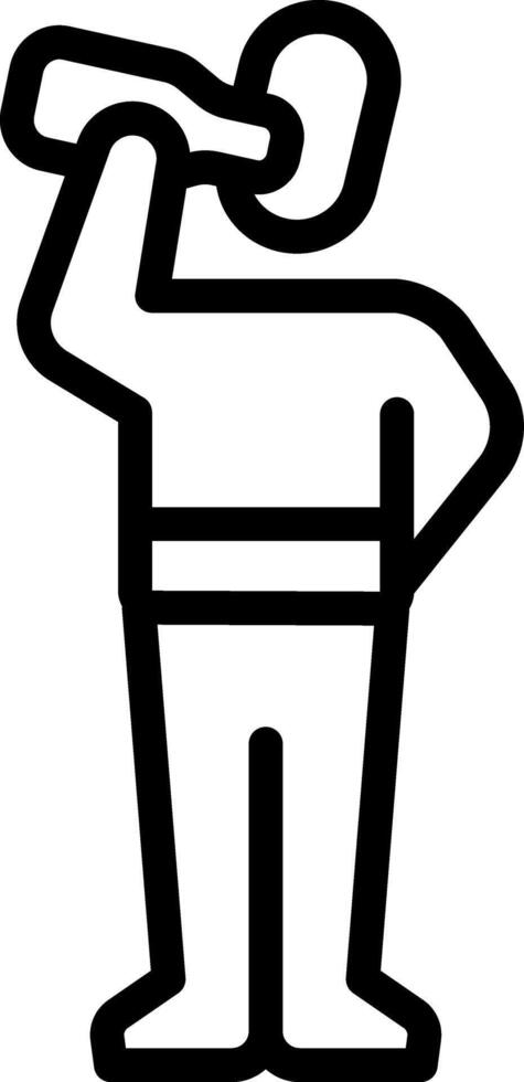 Black line icon for stay hydrated vector