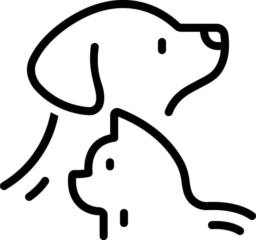Black line icon for pets vector