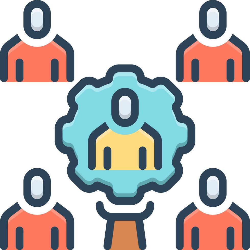 Color icon for human resource vector