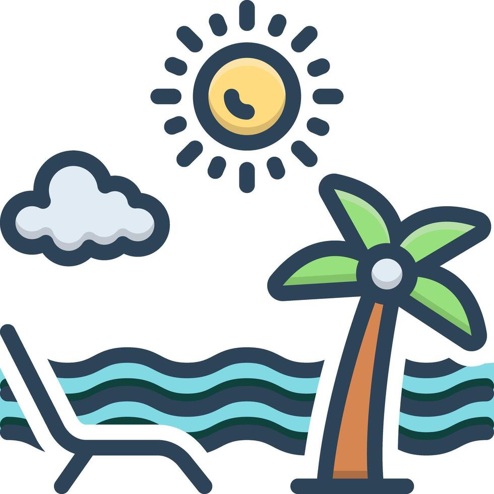 Color icon for summer vector