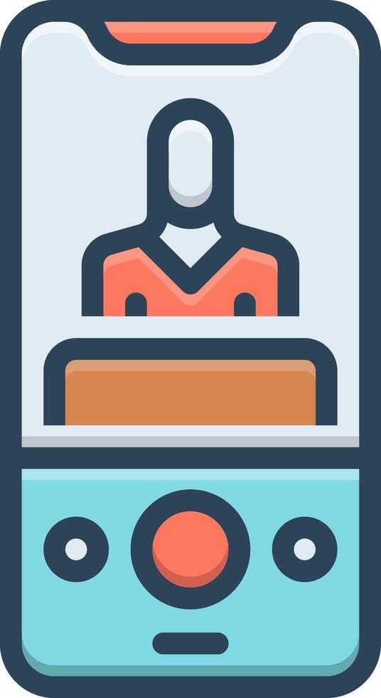 Color icon for call vector