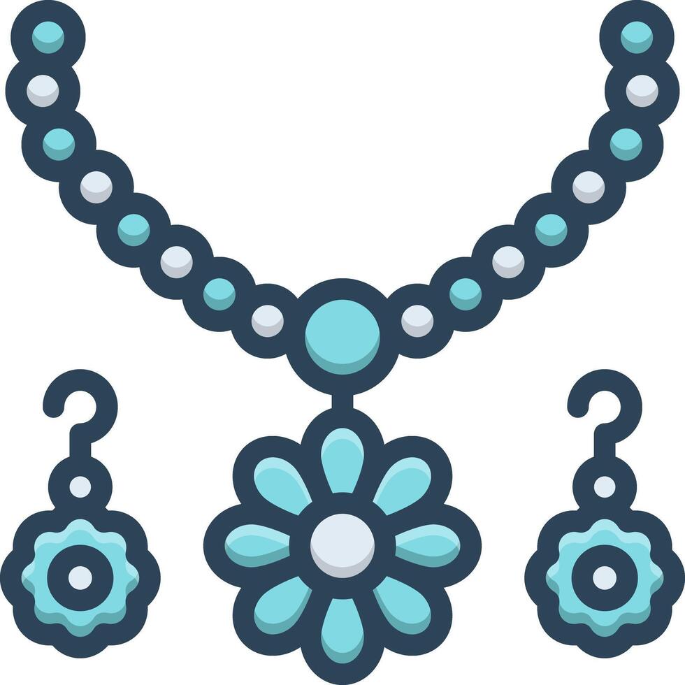 Color icon for jewellery vector