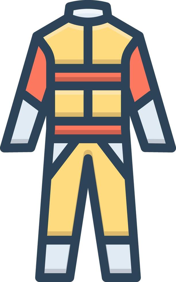 Color icon for protective cloth vector