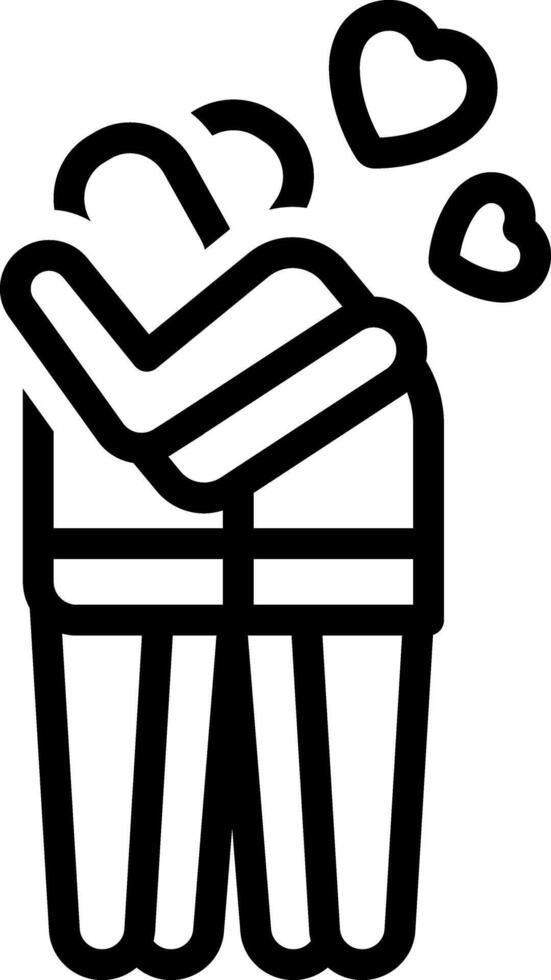 Black line icon for care vector