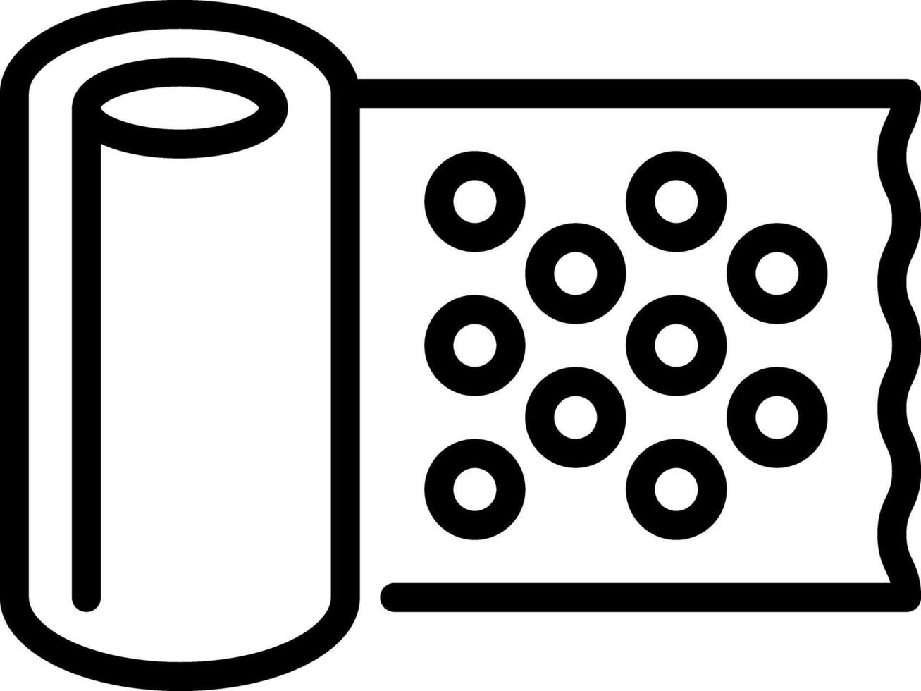 Black line icon for bandage vector