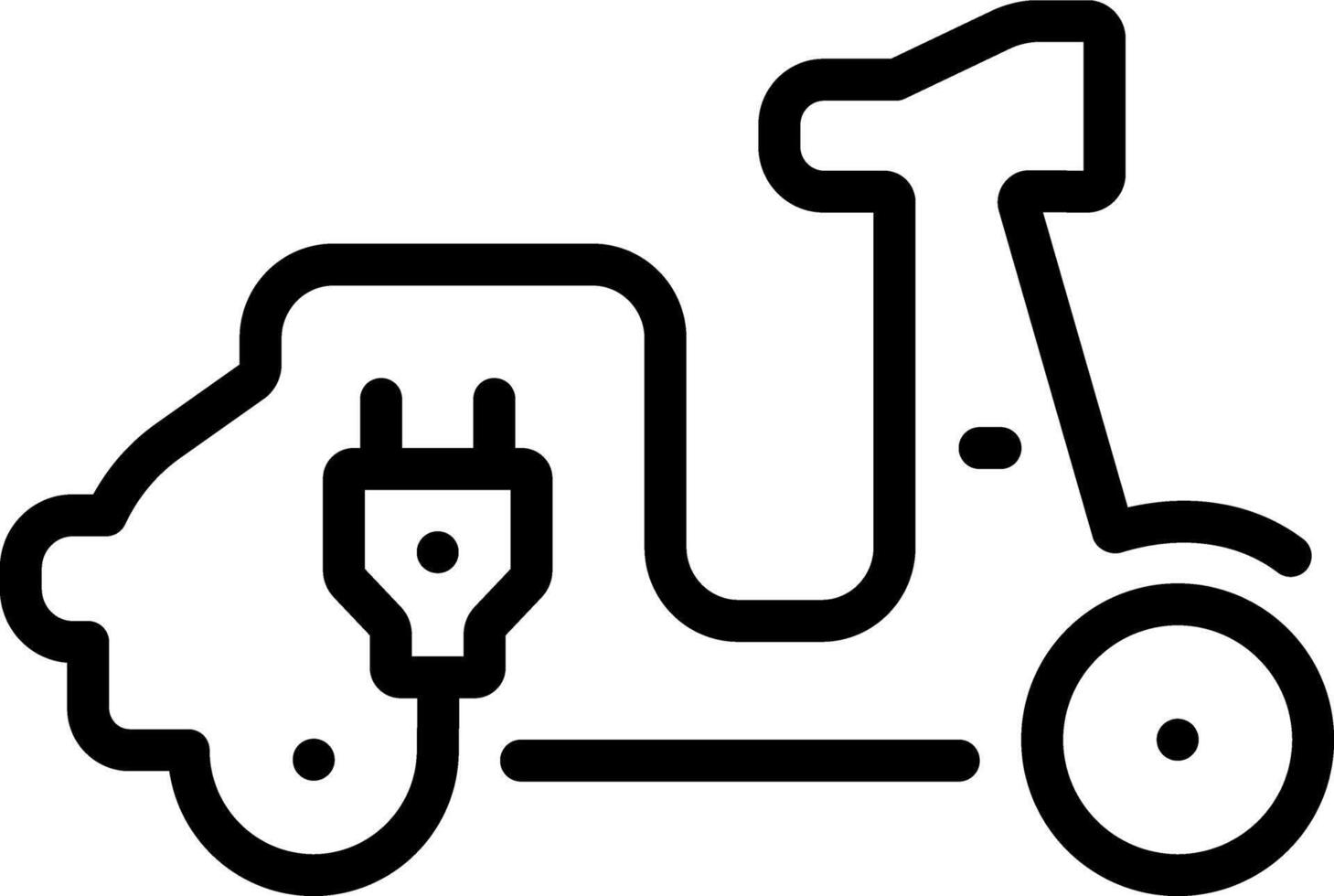 Black line icon for electric vector