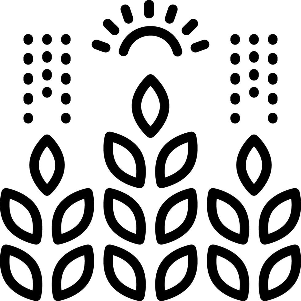 Black line icon for organic farming vector