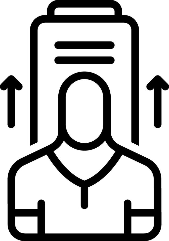 Black line icon for power up vector