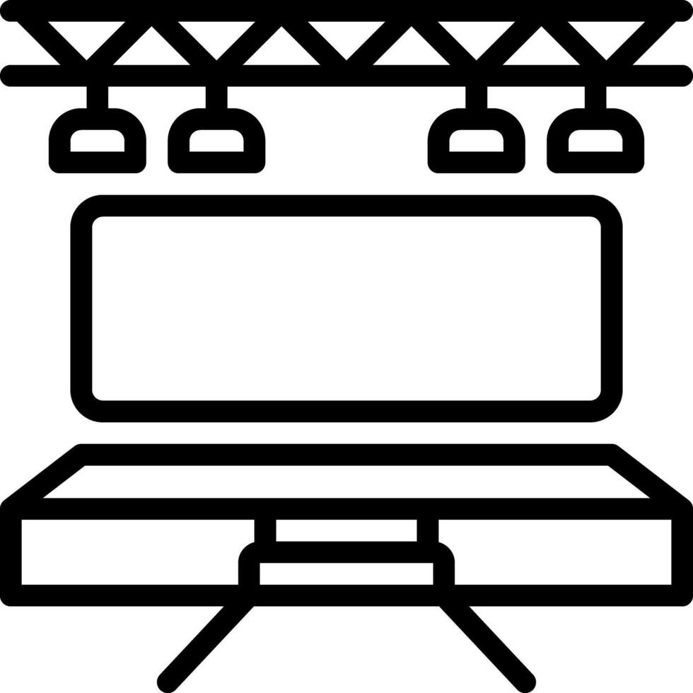 Black line icon for event vector
