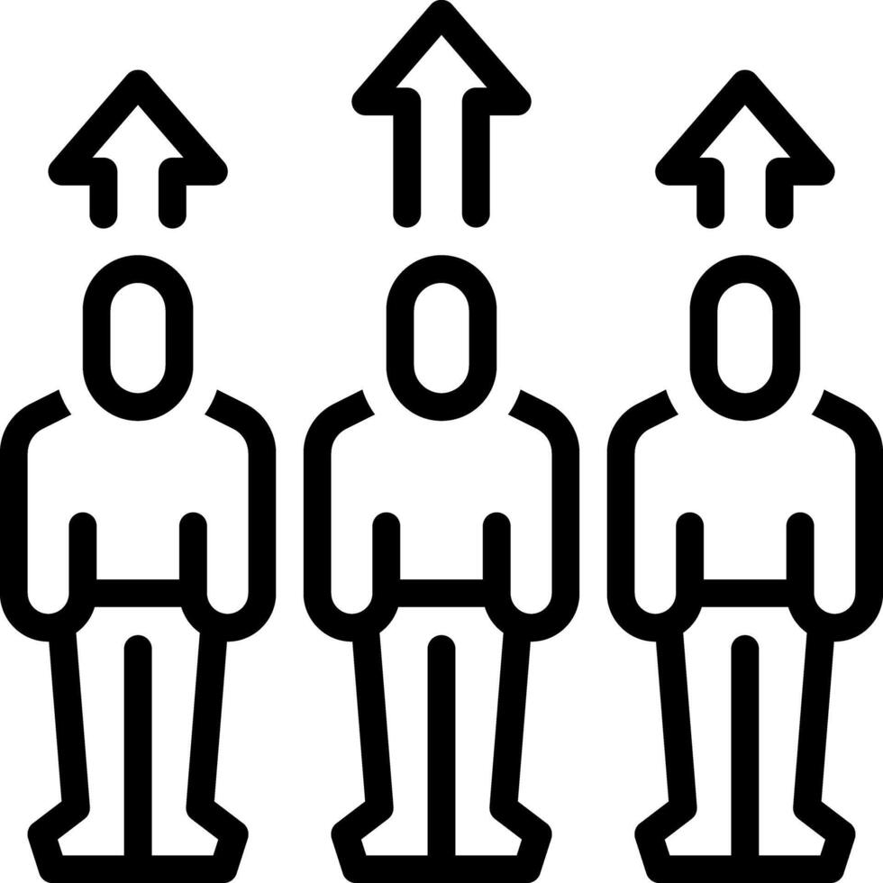 Black line icon for level up vector