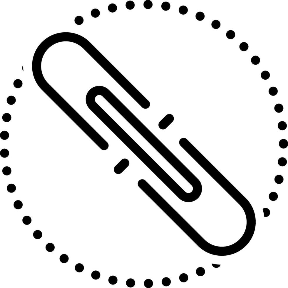 Black line icon for link vector