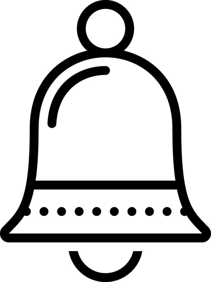 Black line icon for bell vector