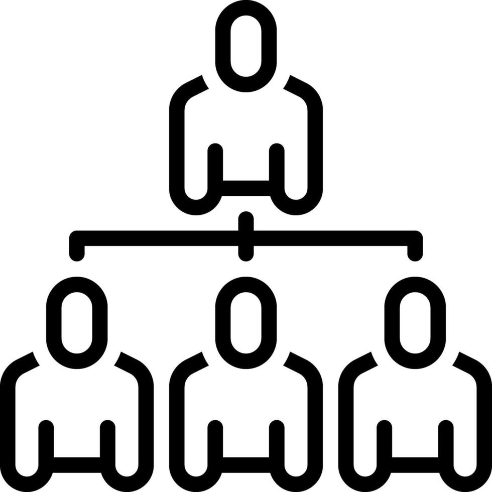 Black line icon for hierarchy vector
