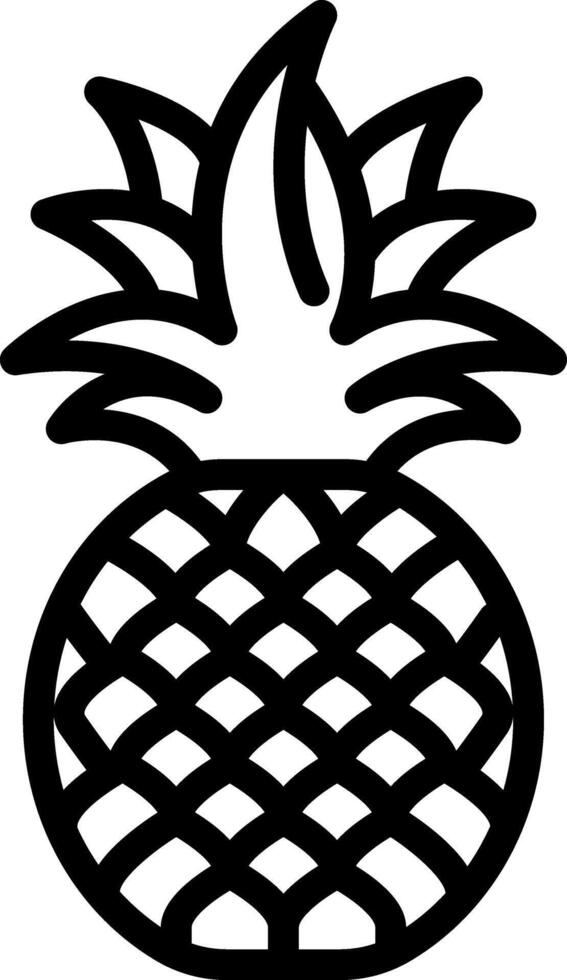Black line icon for pineapple vector